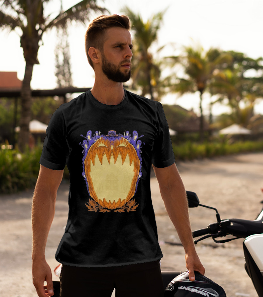 Pumpkin Ghost Haunted House Halloween Spooky Jack O' Lantern T-Shirt