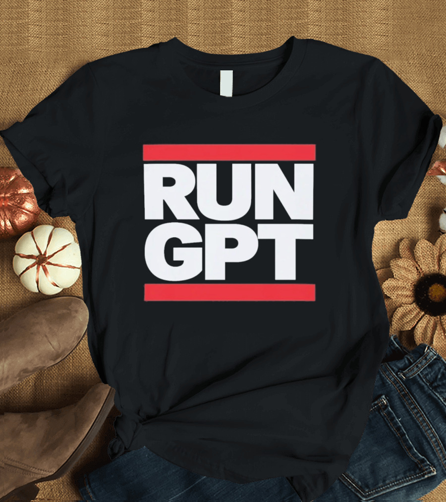 RUN GPT Bold Red White T-Shirt
