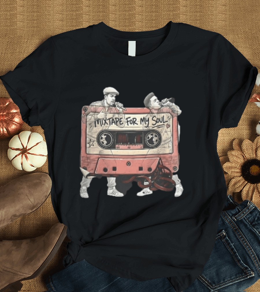 Mixtape For My Soul Two MCs Microphones Tracksuits Cassette Tape T-Shirt