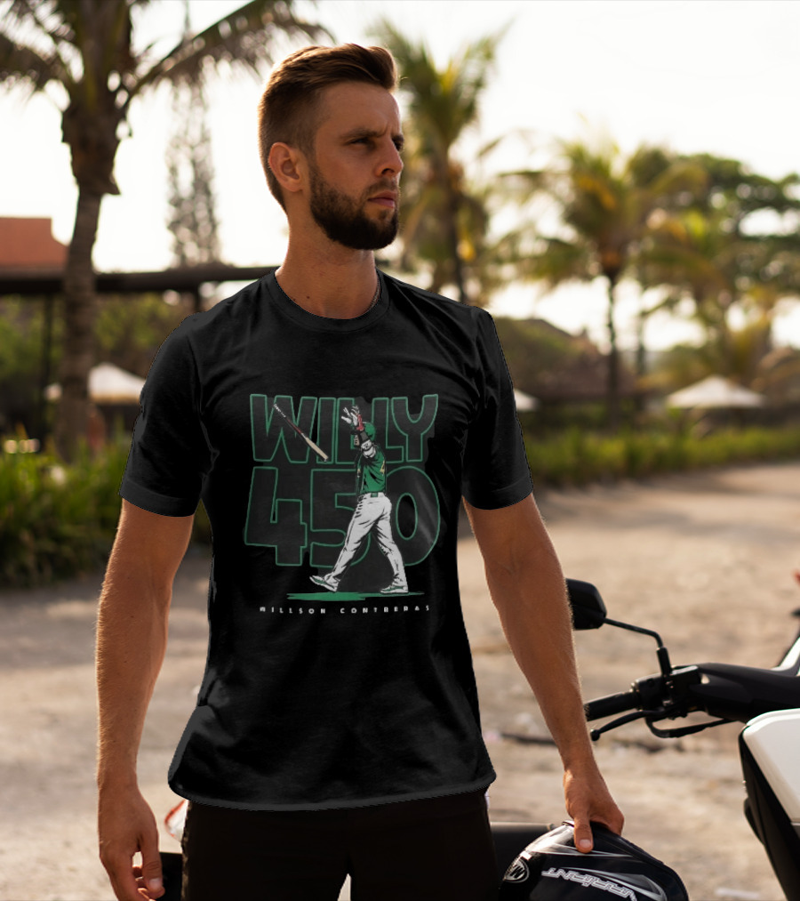 Willy 450 Willson Contreras Baseball Bat Flip Celebration T-Shirt