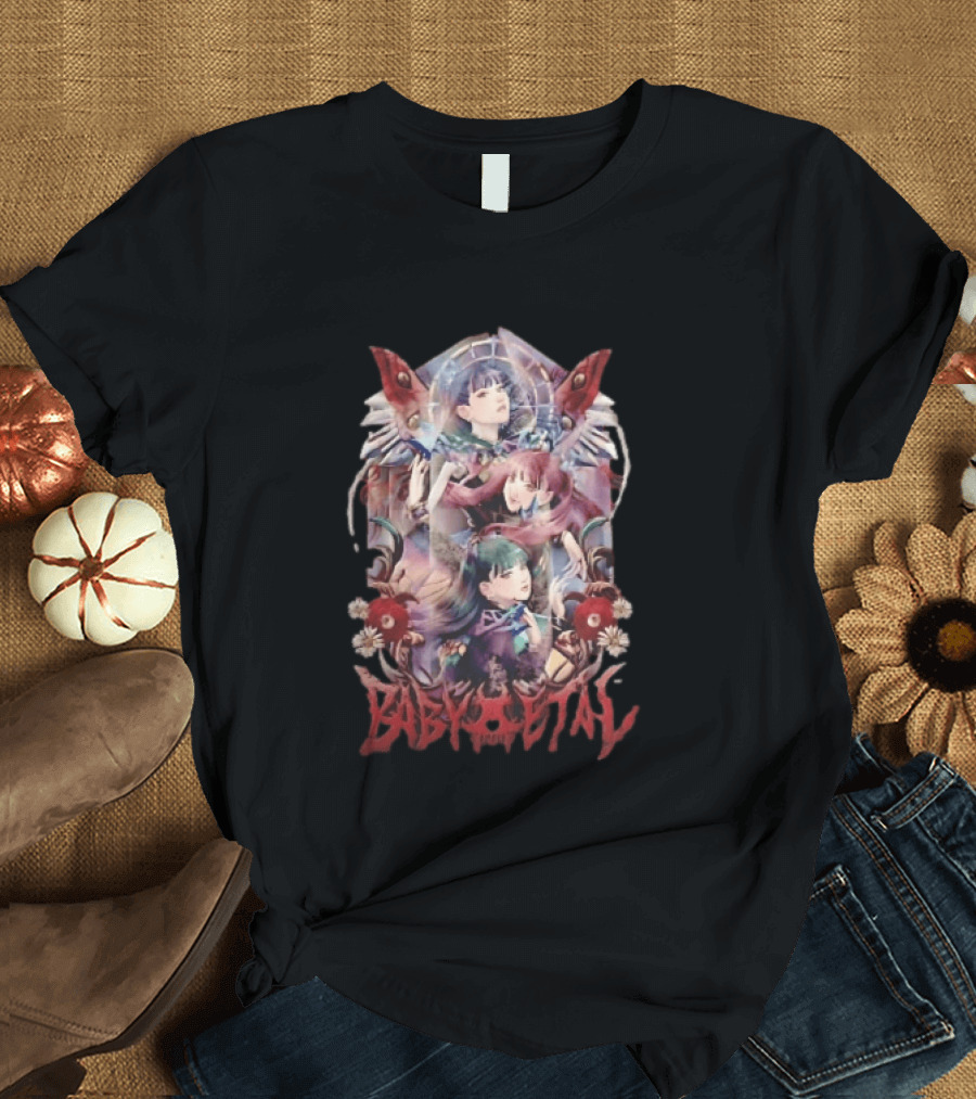 Babymetal Three Anime Female Stained Glass T-Shirt