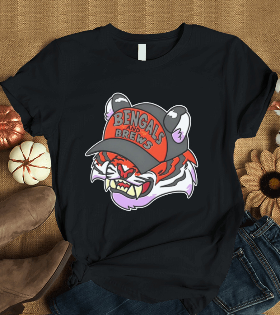 Bengals And Brews Cincinnati Tiger Fan Gear T-Shirt