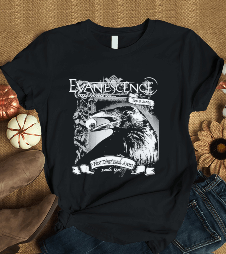 Evanescence Leeds UK World Tour 2026 First Direct Arena September 8 T-Shirt