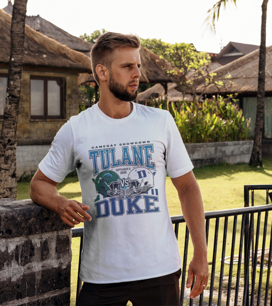 Gameday Showdown Duke Blue Devils Vs Tulane Green Wave September 6 2026 T-Shirt