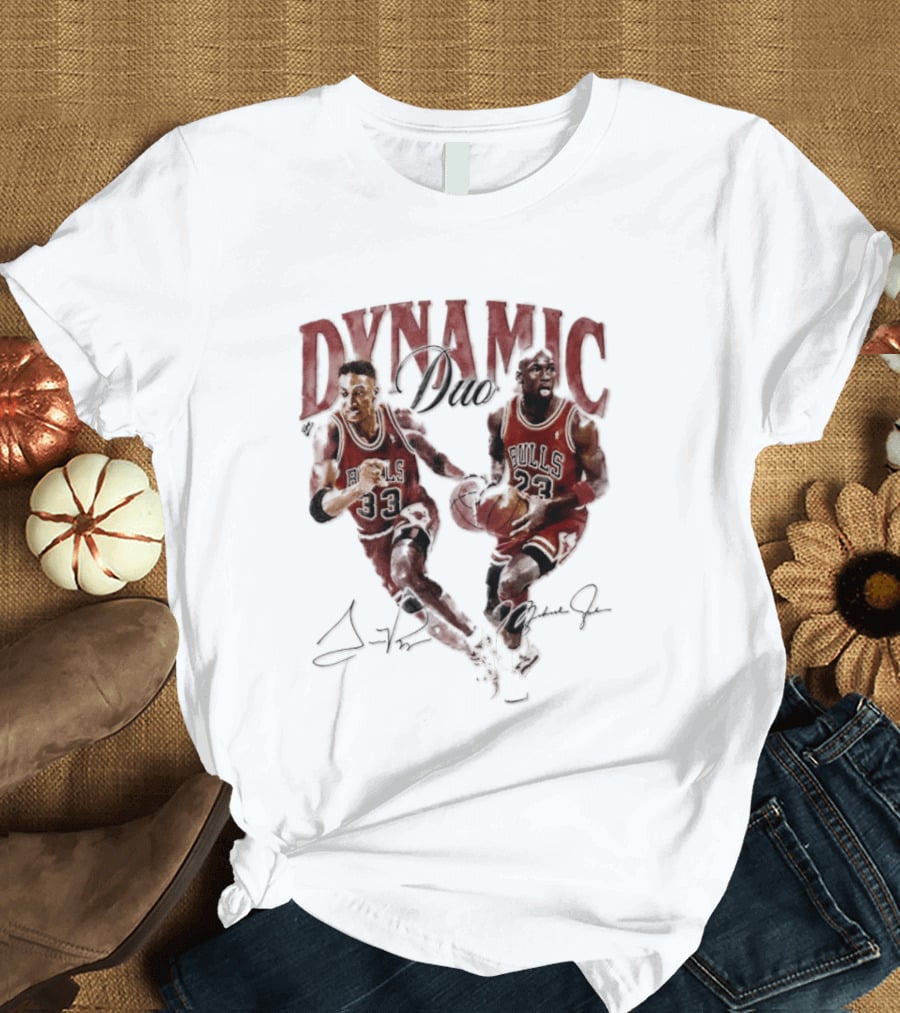 Dynamic Duo Scottie Pippen Michael Jordan Bulls 33 23 T-Shirt