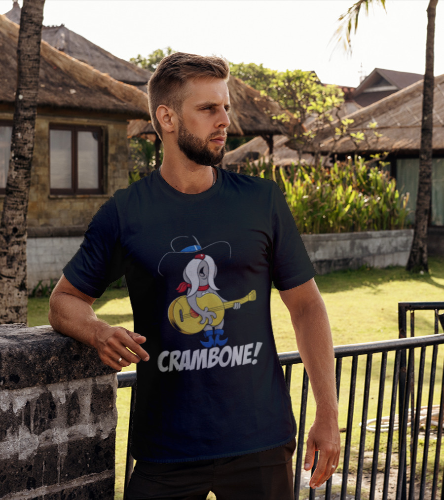 Crambone Guitar Playing Character With Cowboy Hat And Boots T-Shirt