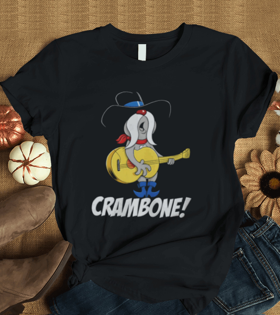 Crambone Guitar Playing Character With Cowboy Hat And Boots T-Shirt