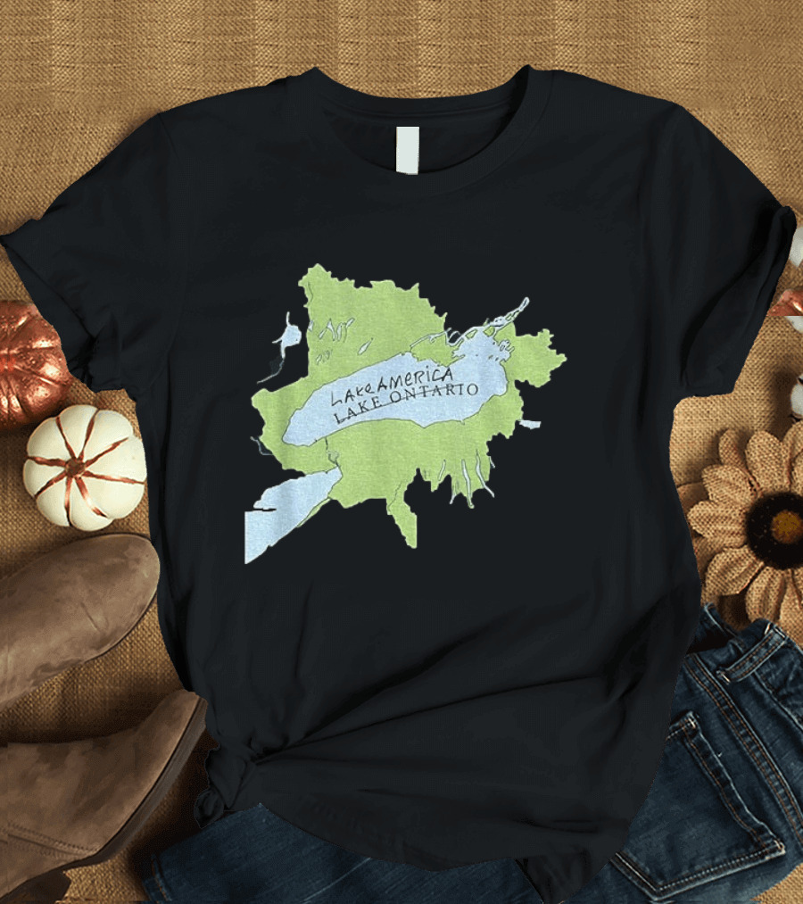 Lake America Lake Ontario Geography Humor Map T-Shirt