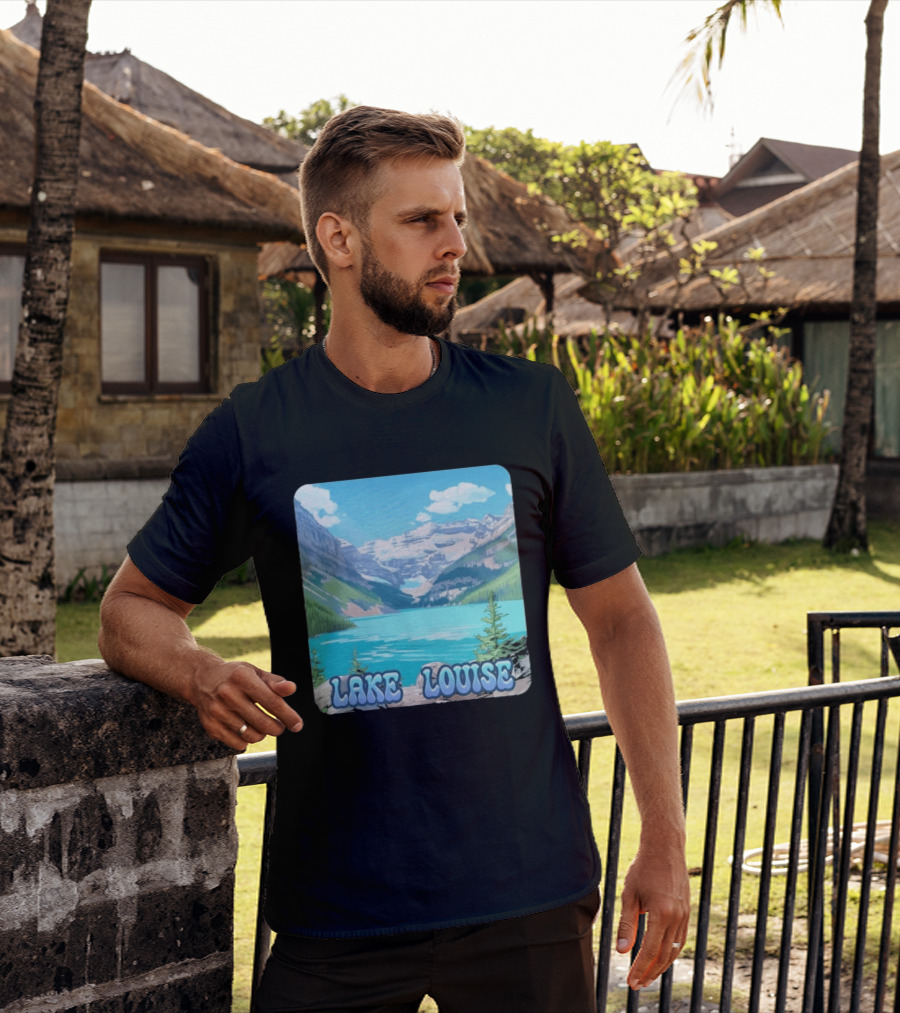 Lake Louise Canada Scenic Mountain Lake View T-Shirt