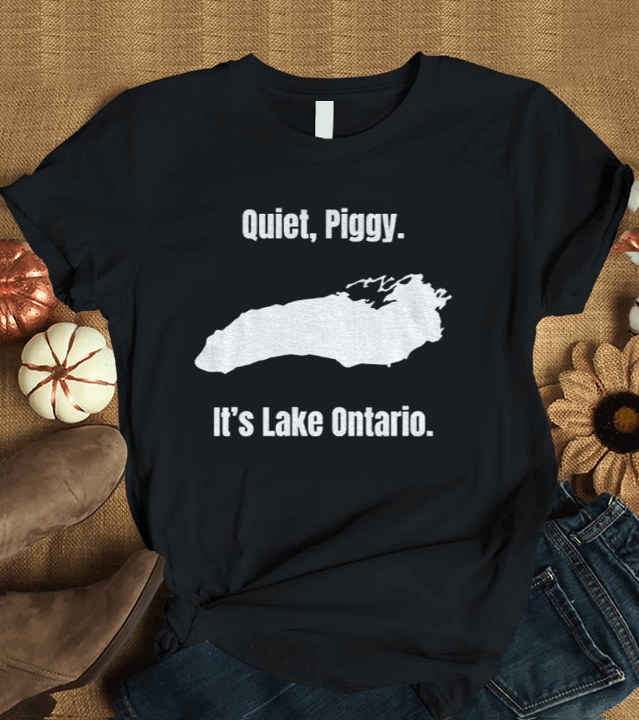 Quiet Piggy It's Lake Ontario Support Canada Map T-Shirt