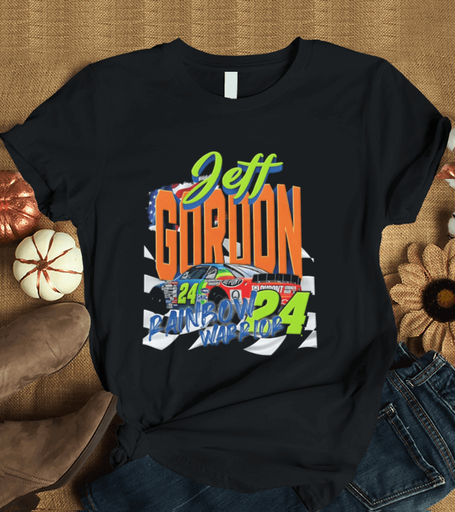Jeff Gordon 24 Rainbow Warrior DuPont Chevrolet NASCAR Racing T-Shirt