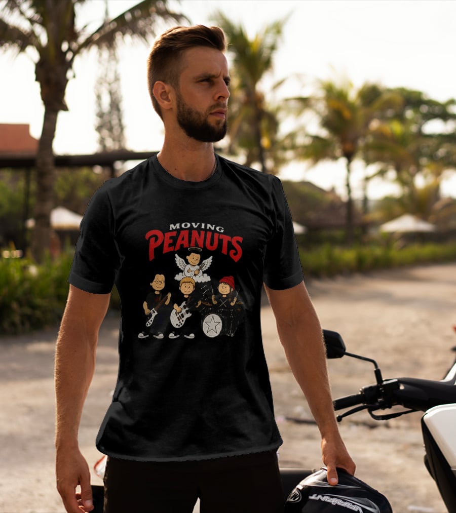 Moving Peanuts Rush Progressive Rock Rushmore Band T-Shirt