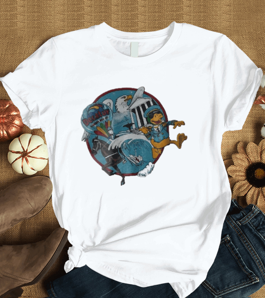 Decatur Alabama River City Cartoon Duck Horse Eagle Balloon T-Shirt