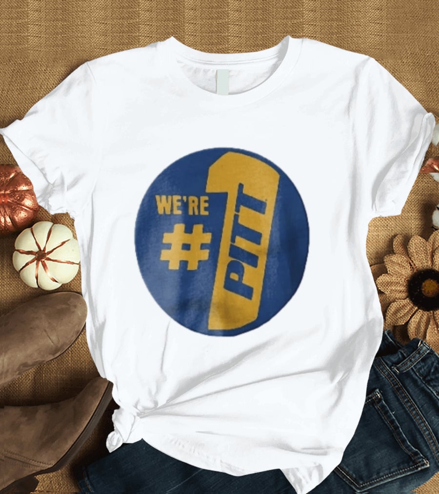 Pittsburgh Panthers Were Number 1 Pitt NCAA Yellow Blue T-Shirt