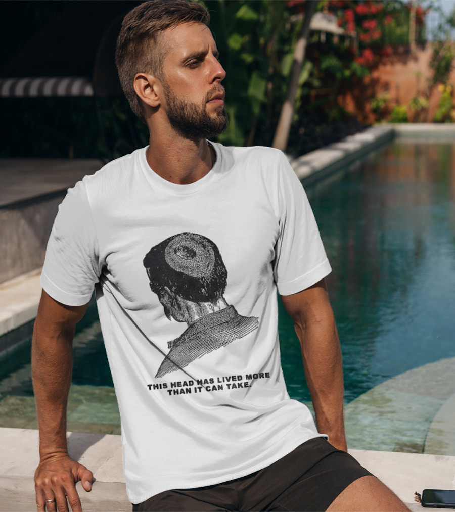 This Head Has Lived More Than It Can Take Vintage Woodcut T-Shirt