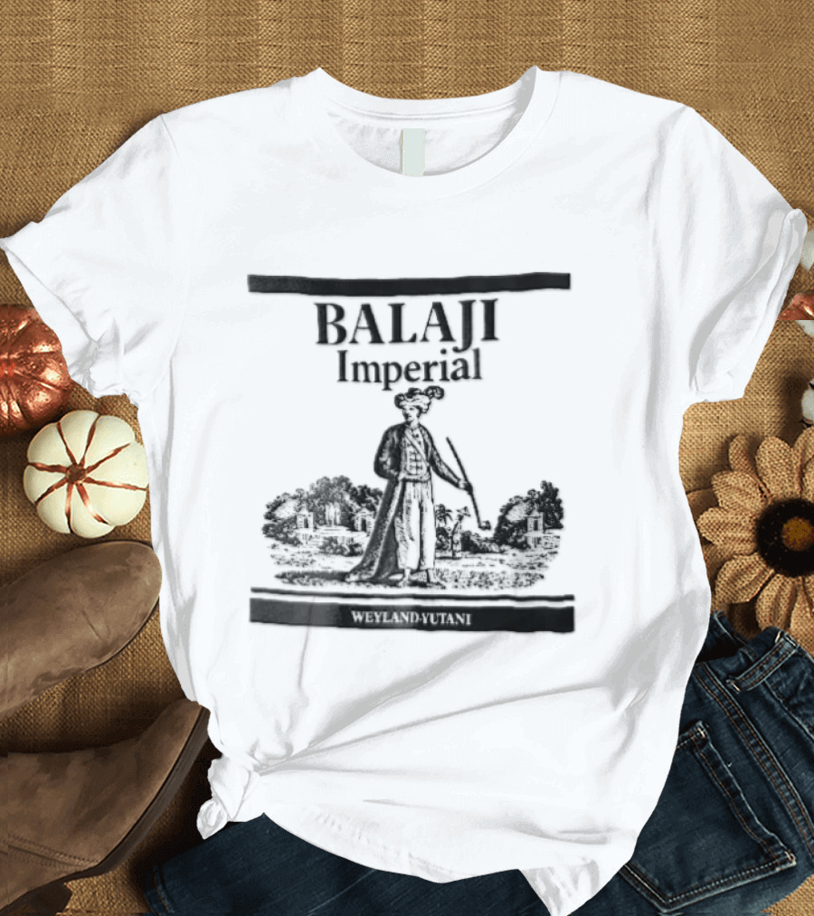 Balaji Imperial Nobleman Engraving With Pipe And Garden T-Shirt