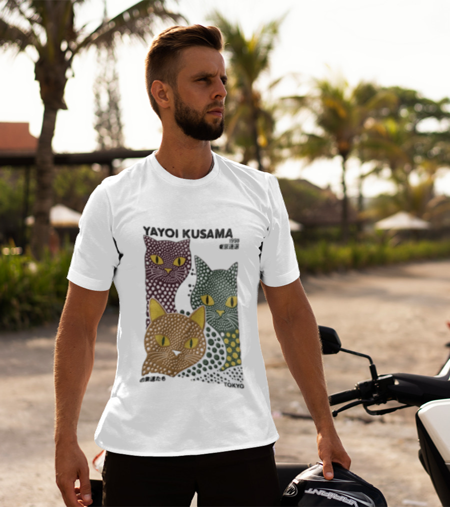 Yayoi Kusama Polka Dot Cats Tokyo T-Shirt
