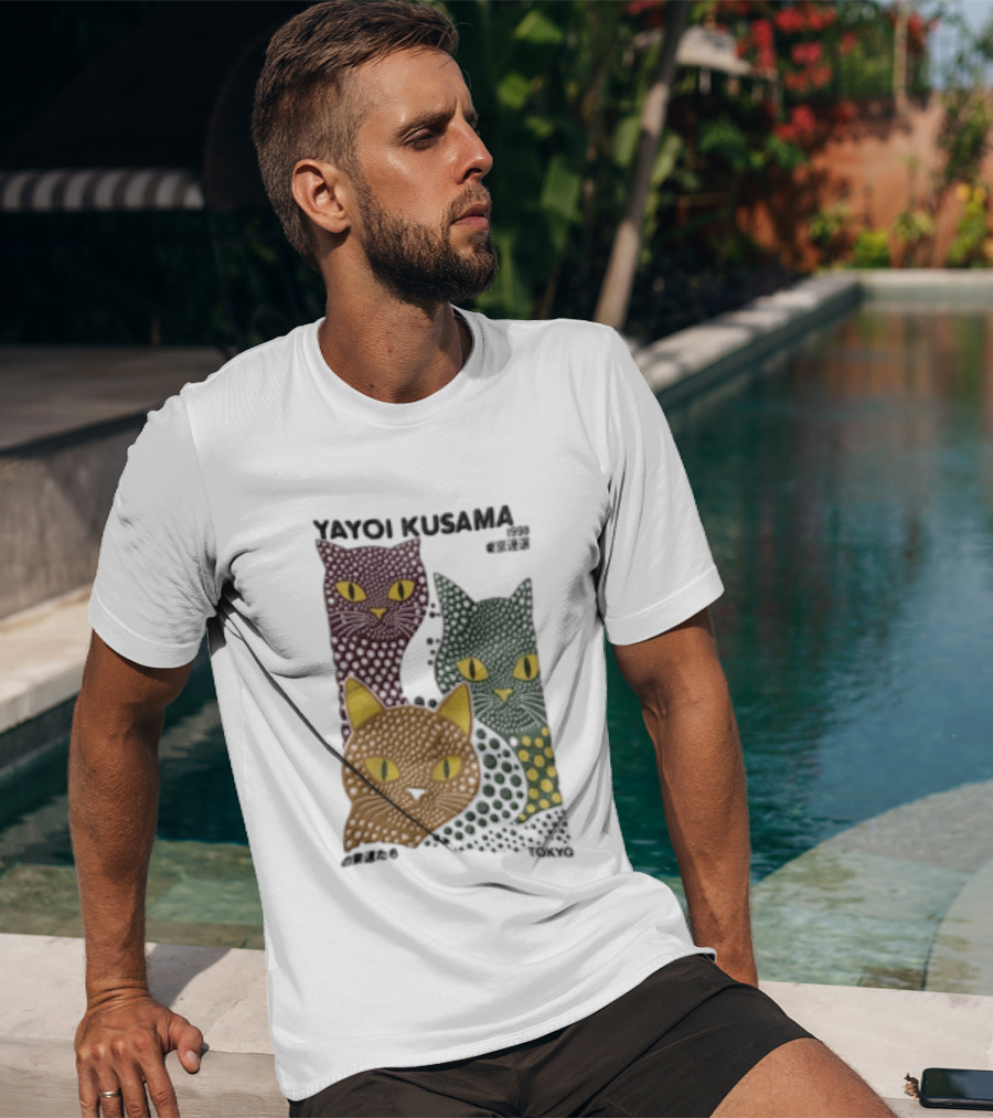 Yayoi Kusama Polka Dot Cats Tokyo T-Shirt