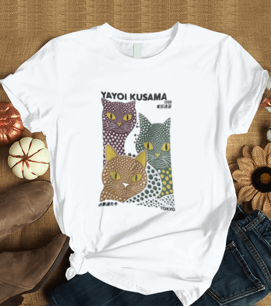 Yayoi Kusama Polka Dot Cats Tokyo T-Shirt