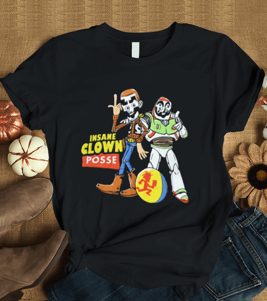 Insane Clown Posse Woody Buzz Lightyear Juggalo Pixar Ball T-Shirt