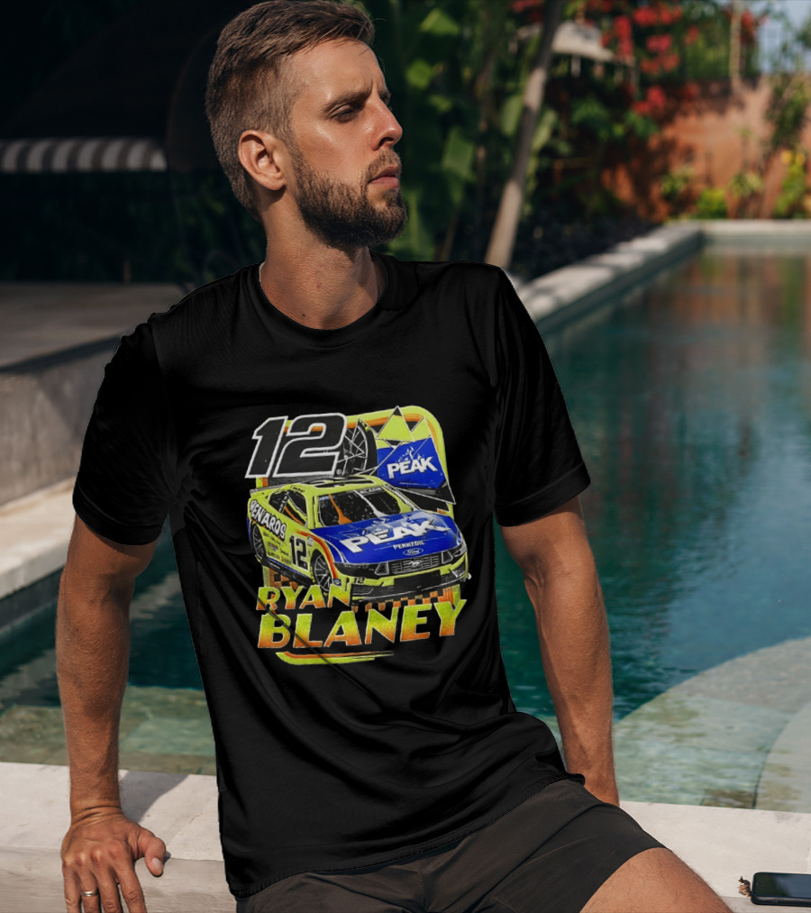 Ryan Blaney 12 Menards Car Peak Racing NASCAR T-Shirt