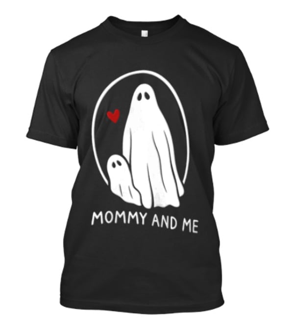 Mommy And Me Ghosts Heart Halloween Matching T-Shirt