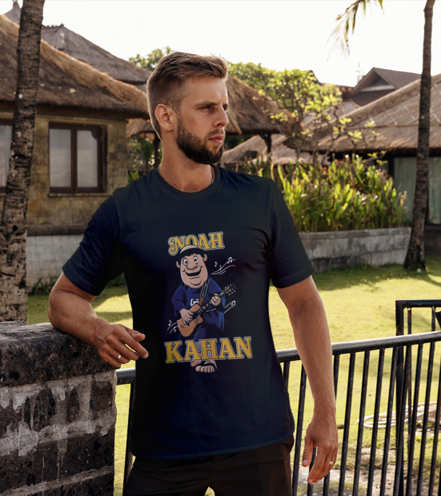 Noah Kahan Cartoon Character Playing Guitar Padres Petco Park 2026 T-Shirt