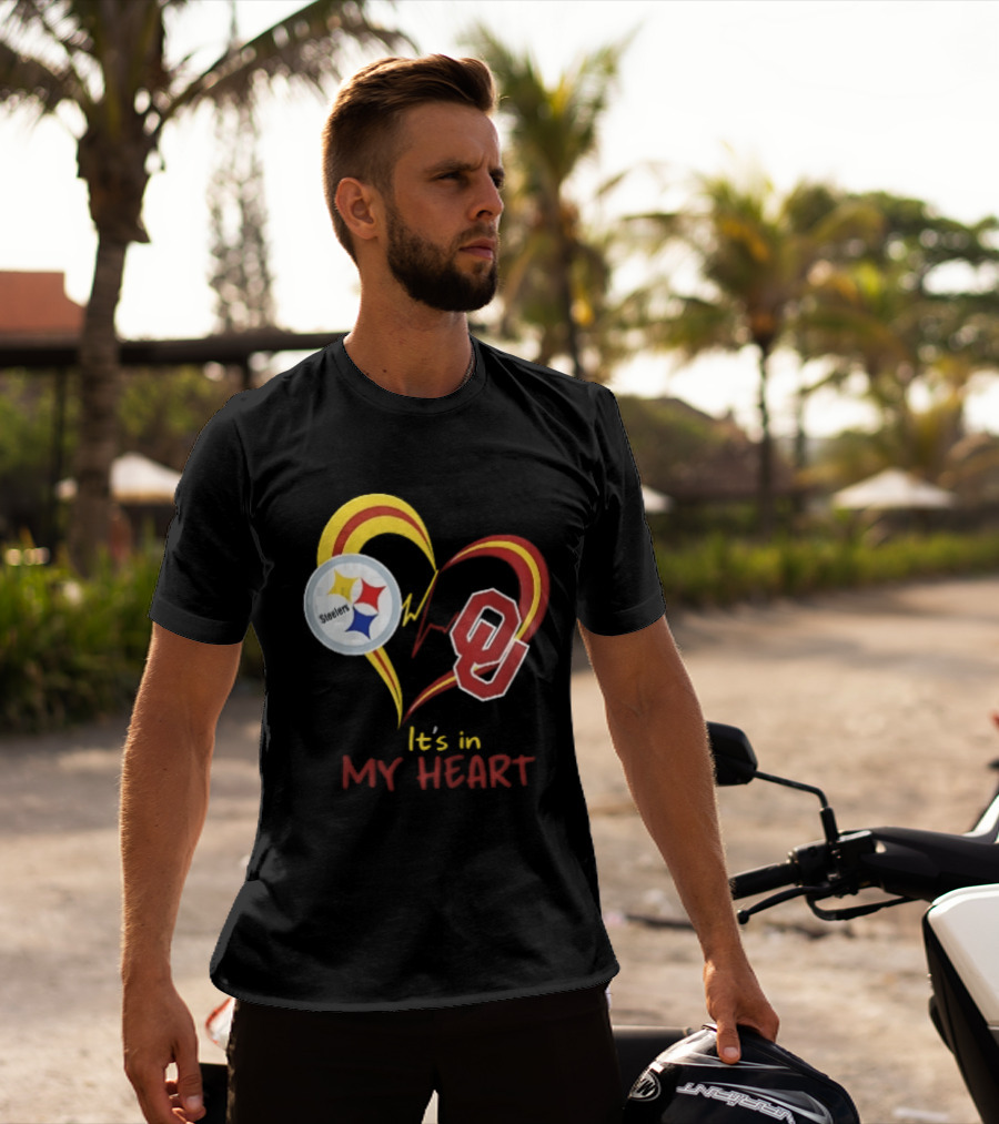 Pittsburgh Steelers Oklahoma Sooners It's In My Heart T-Shirt