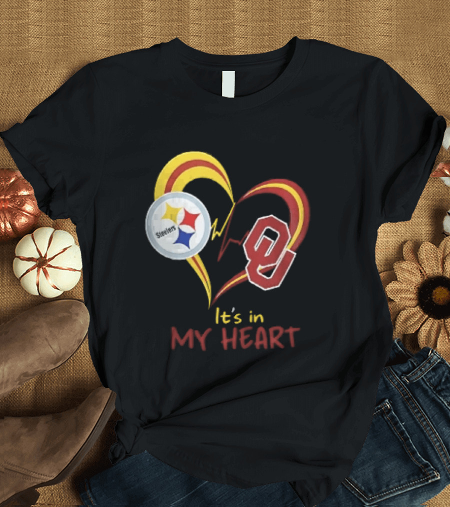 Pittsburgh Steelers Oklahoma Sooners It's In My Heart T-Shirt