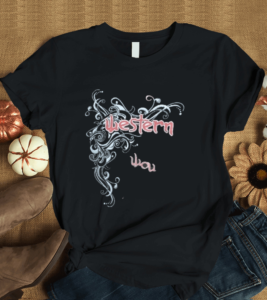 Western You Flourish Swirl Line T-Shirt