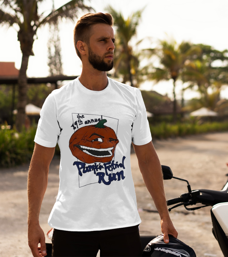 19th Annual The Pumpkin Festival Run Halloween Event Laughing Pumpkin T-Shirt