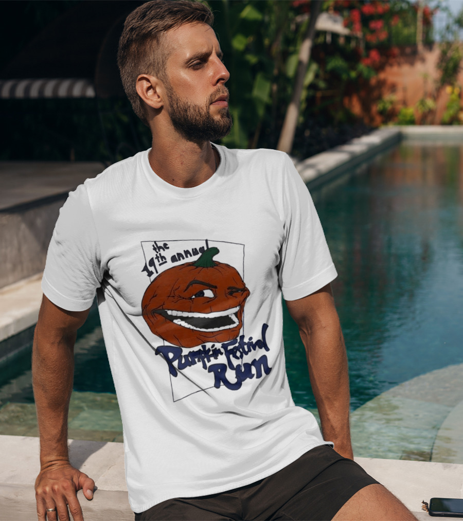 19th Annual The Pumpkin Festival Run Halloween Event Laughing Pumpkin T-Shirt