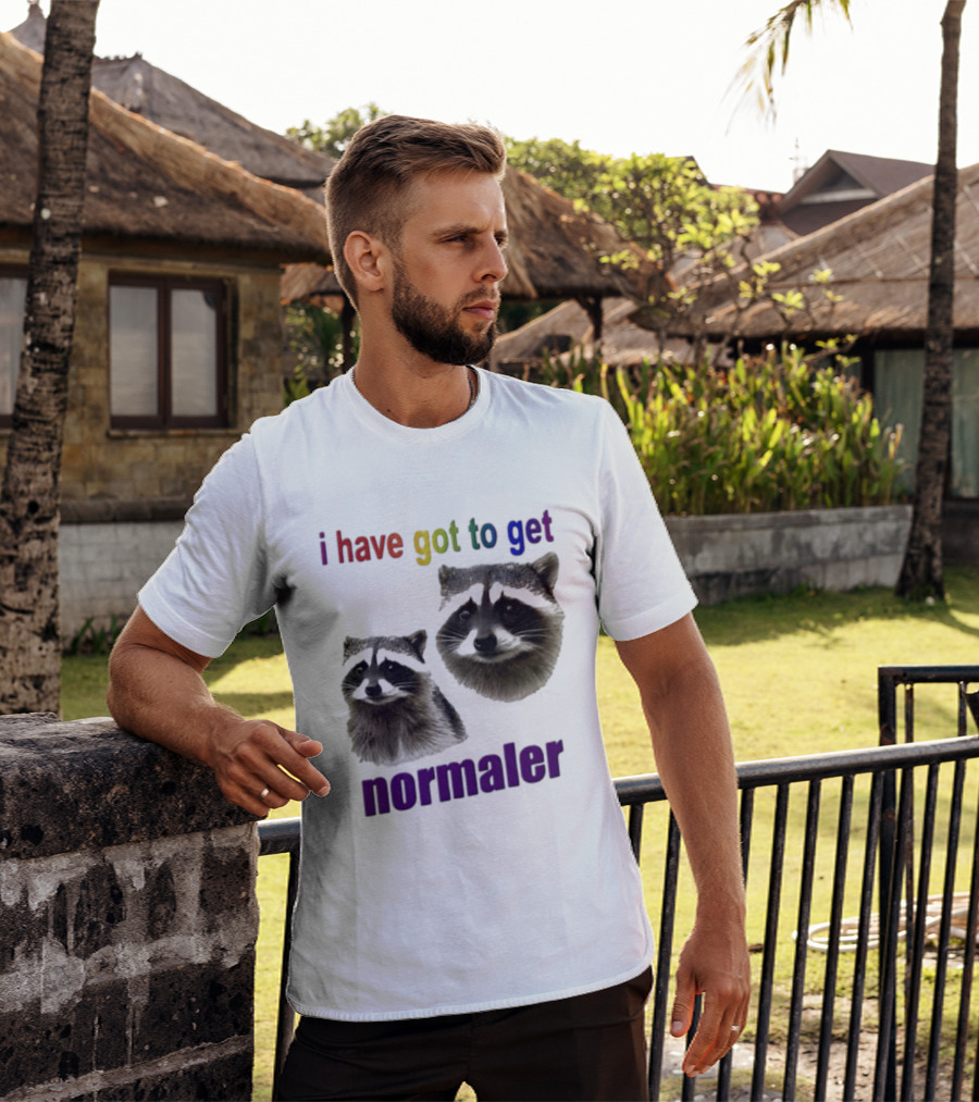 Raccoons I Have Got To Get Normaler Fun Colorful Phrase T-Shirt