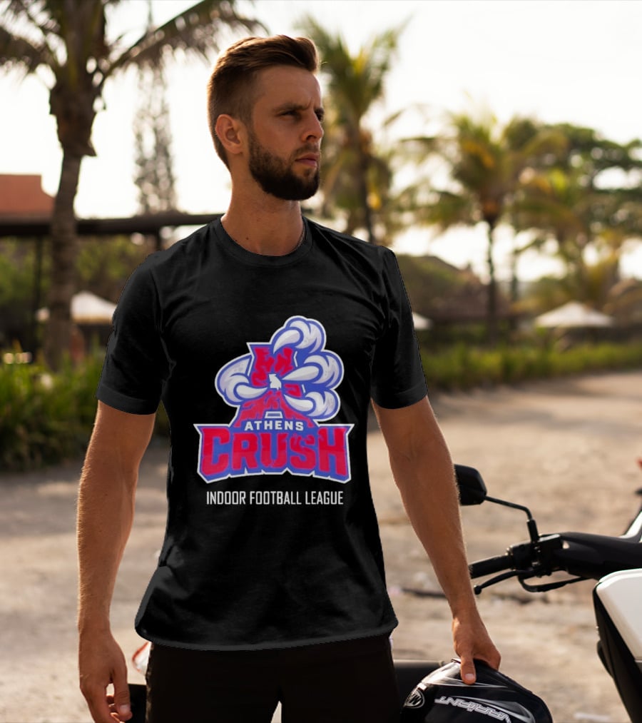 Athens Crush Indoor Football League Team Logo Cloudburst T-Shirt