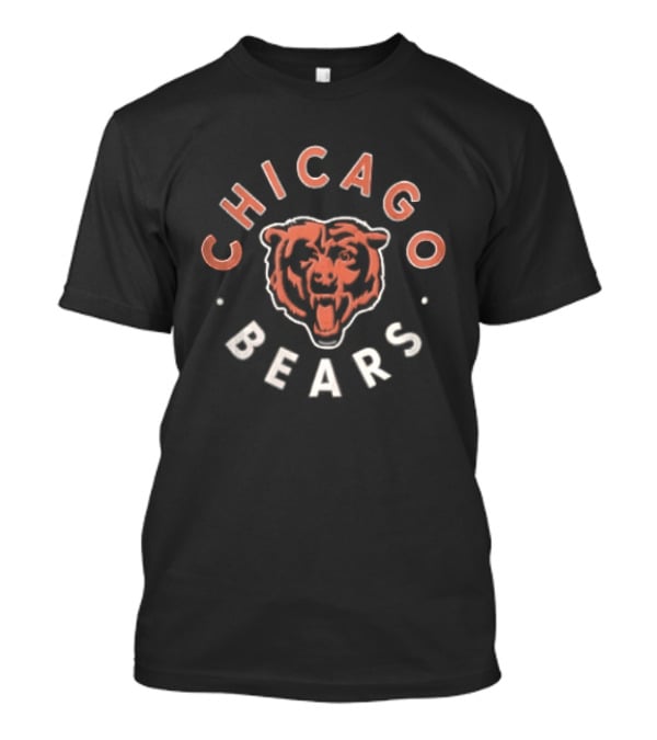 Chicago Bears Vintage Style Circular Emblem With Bear Face T-Shirt
