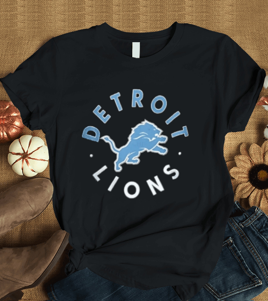 Detroit Lions NFL Team Blue Lion T-Shirt