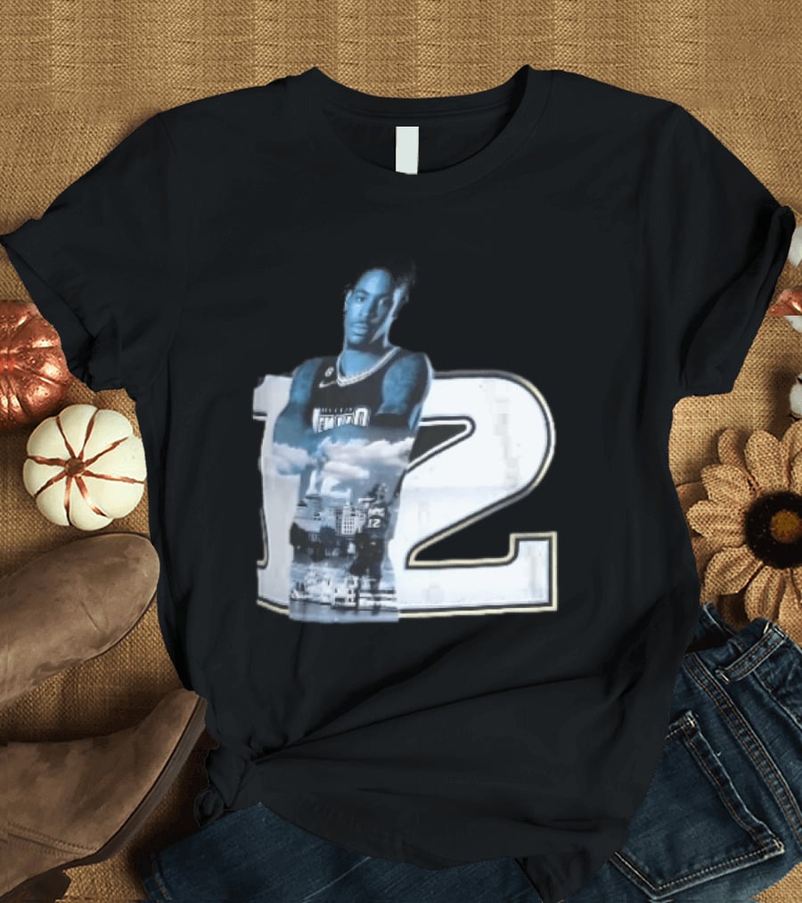Essentials Ja Morant Black Memphis Grizzlies Player Number 12 T-Shirt