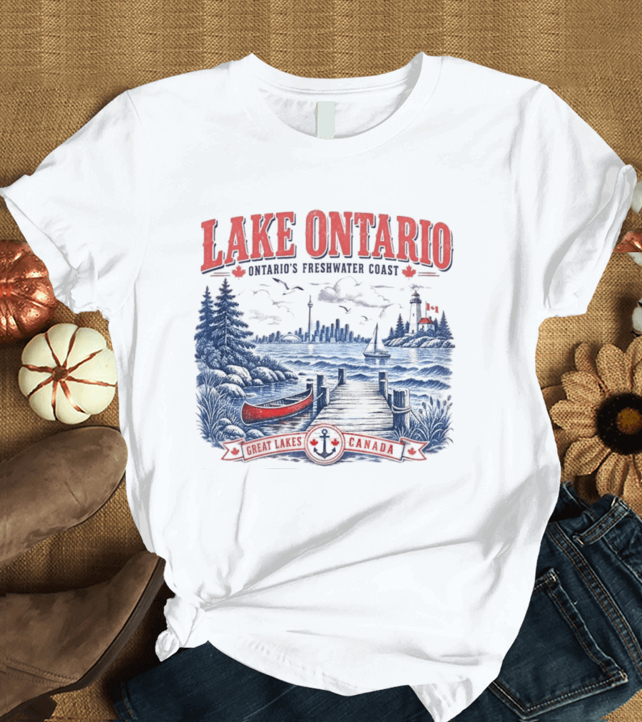 Lake Ontario Ontario's Freshwater Coast Great Lakes Canada Souvenir T-Shirt