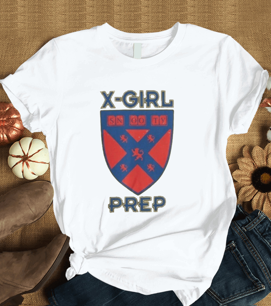 X Girl Prep Snooty Shield Emblem Lions T-Shirt