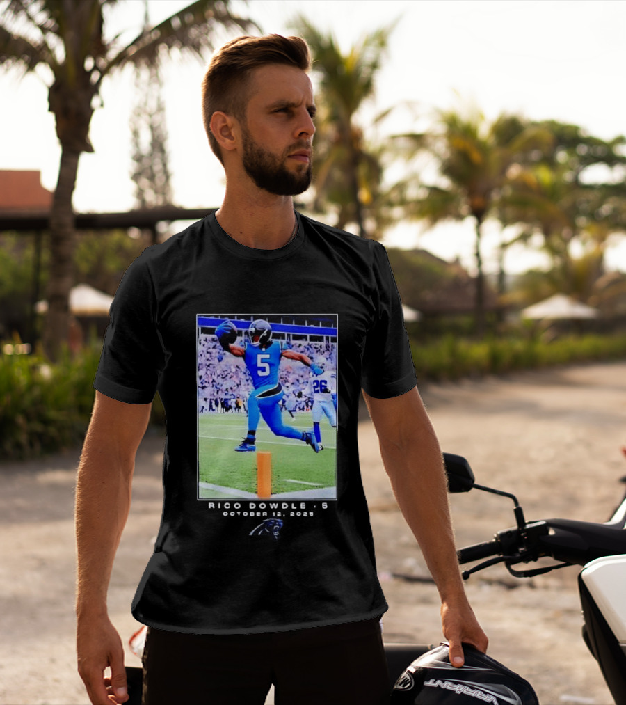 Carolina Panthers Rico Dowdle 5 Touchdown October 12 2025 T-Shirt