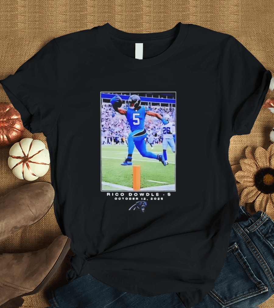 Carolina Panthers Rico Dowdle 5 Touchdown October 12 2025 T-Shirt