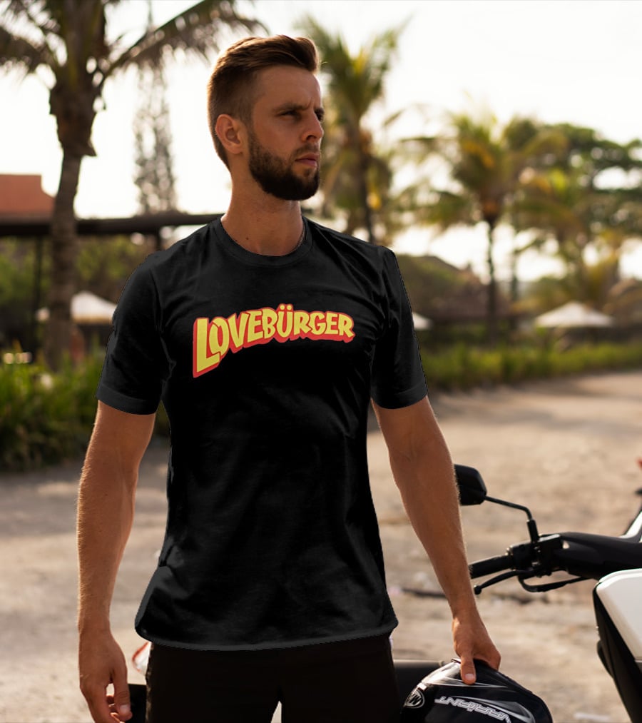 LOVEBURGER Colorful Retro Style Branding T-Shirt