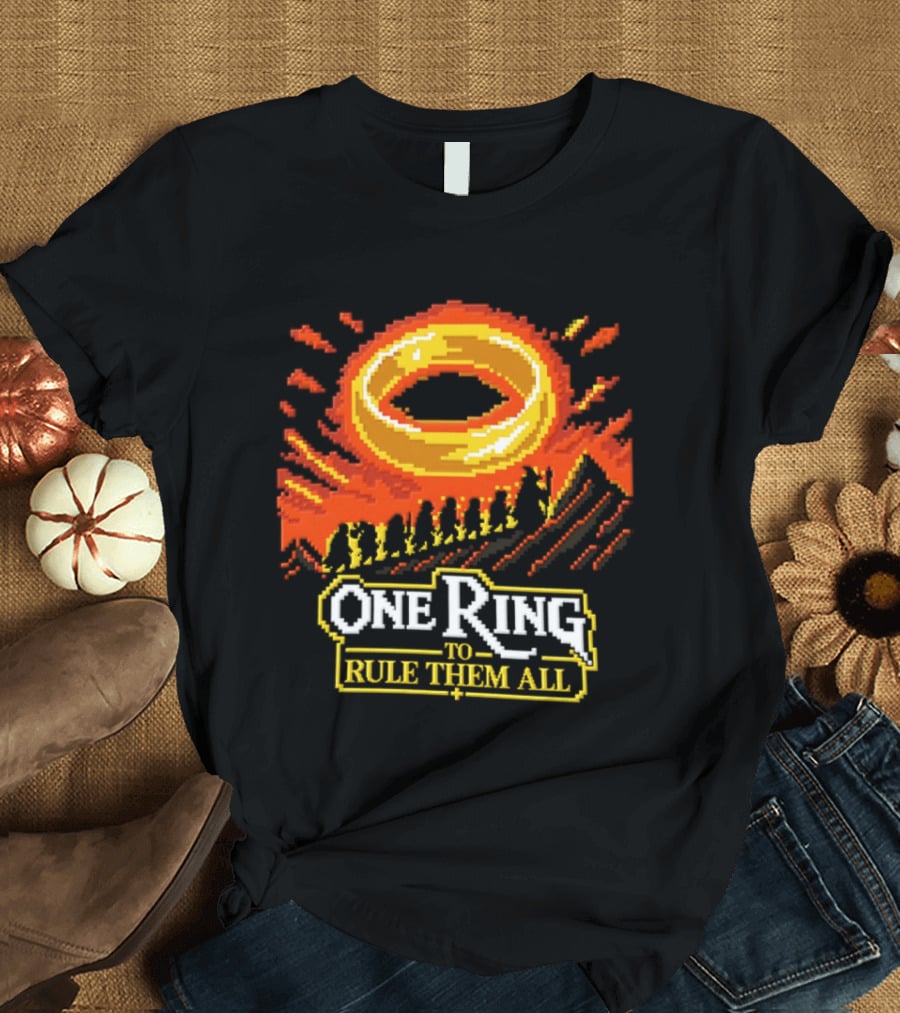 One Ring To Rule Them All Pixel Art Fantasy Adventure T-Shirt