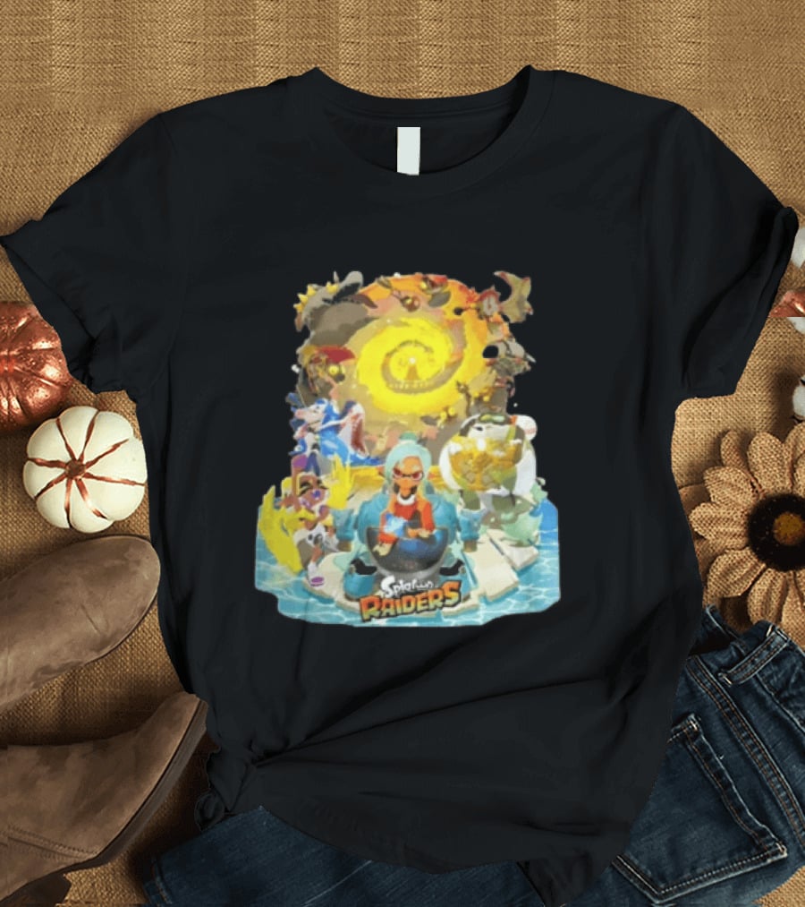 Splatoon Raiders Dive Deep Adventure With Iconic Characters And Vibrant Ocean Themes T-Shirt