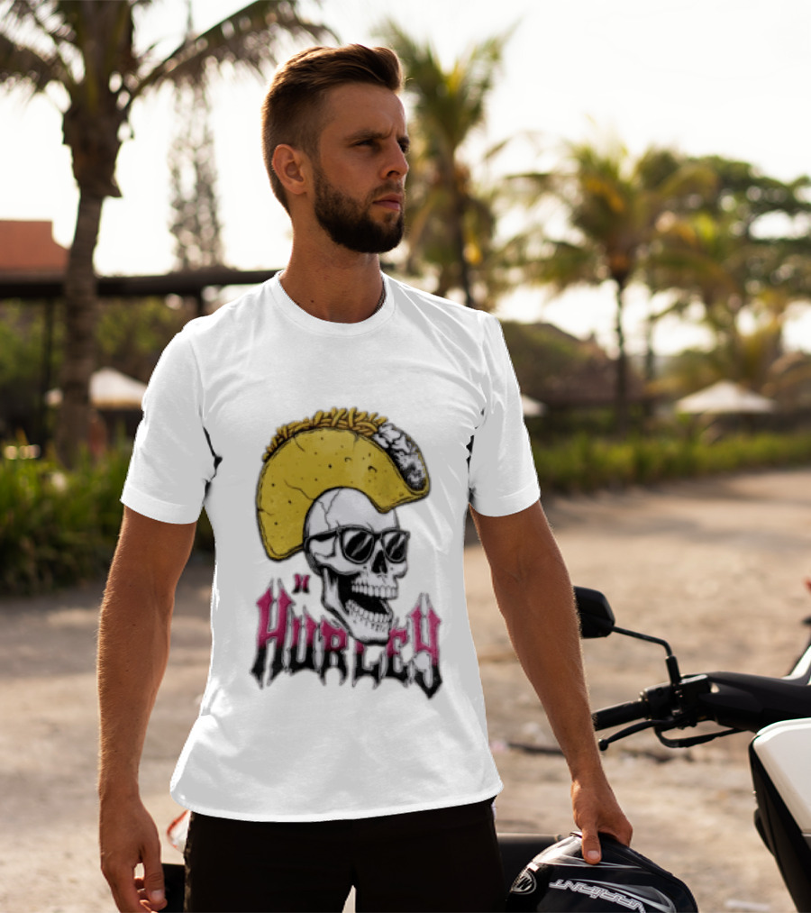 Hurley Skull Taco Mohawk Punk T-Shirt
