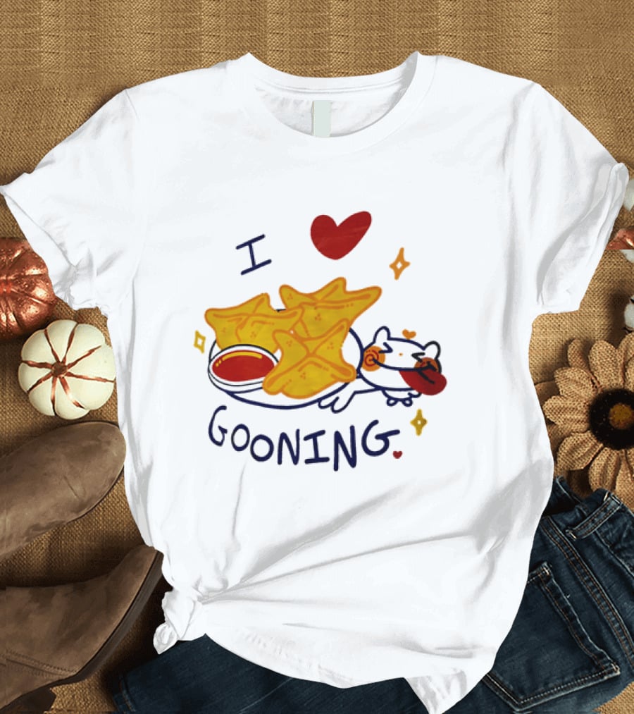 I Love Gooning Nachos Cat Fun T-Shirt