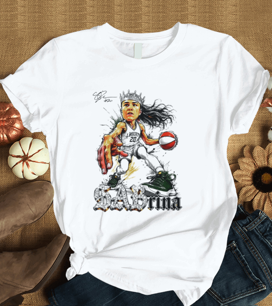 Sabrina 20 Liberty Basketball Player Art Slam Dunk T-Shirt