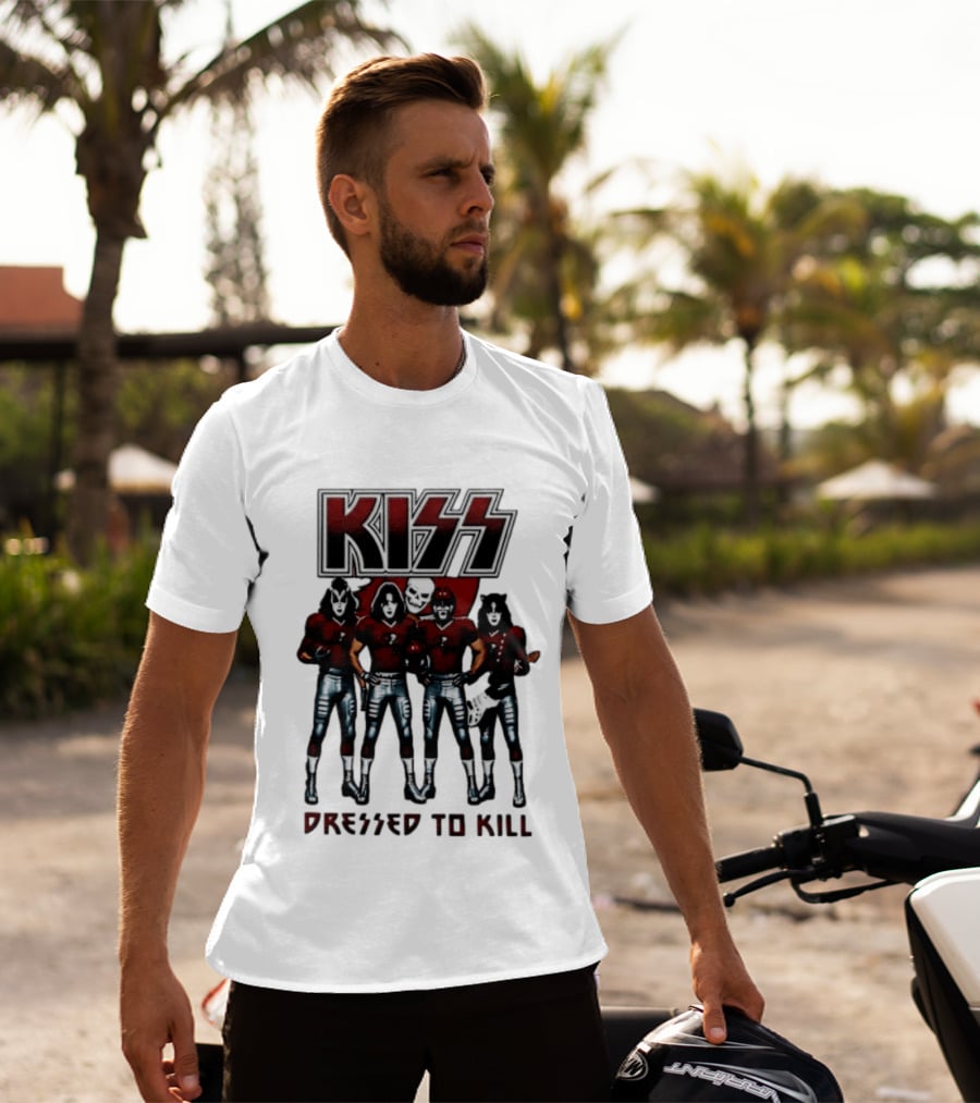KISS Tampa Bay Buccaneers Dressed To Kill Football T-Shirt
