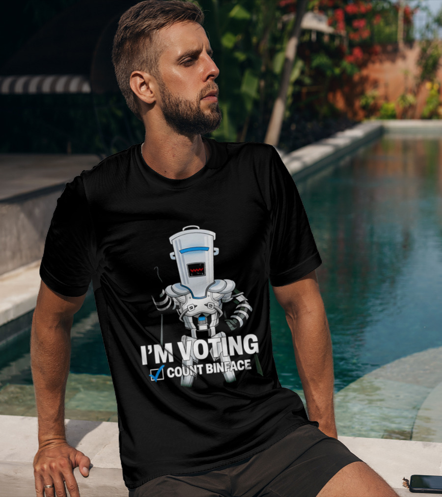 I'm Voting Count Binface Bin Farage Election Humor T-Shirt