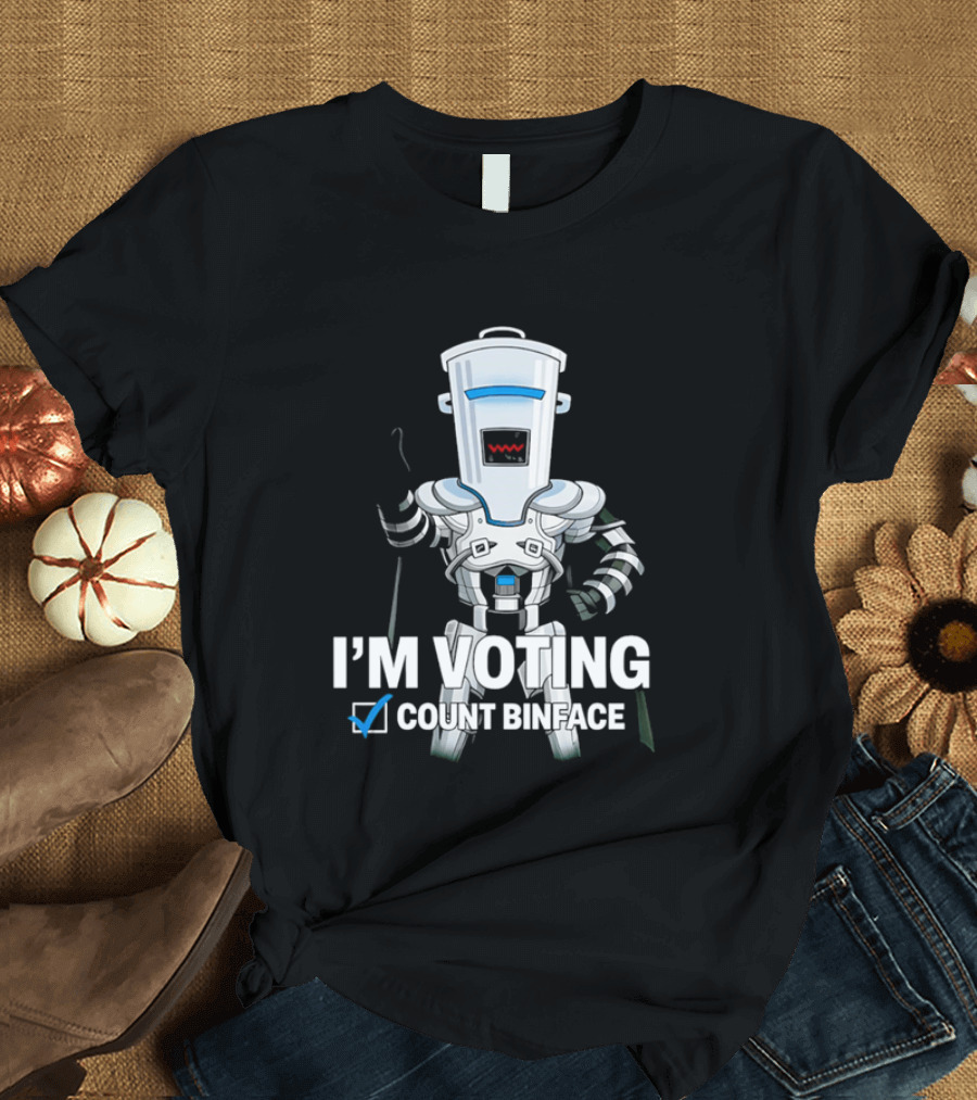 I'm Voting Count Binface Bin Farage Election Humor T-Shirt